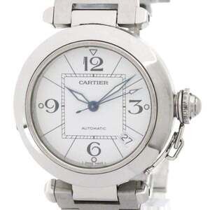 CARTIER Pasha C Steel Automatic Unisex Watch W31074M7 Polished